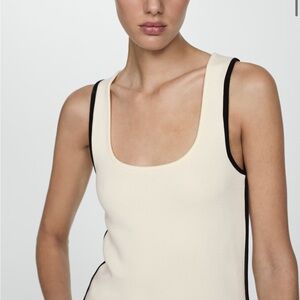 MANGO Knitted top with contrast details